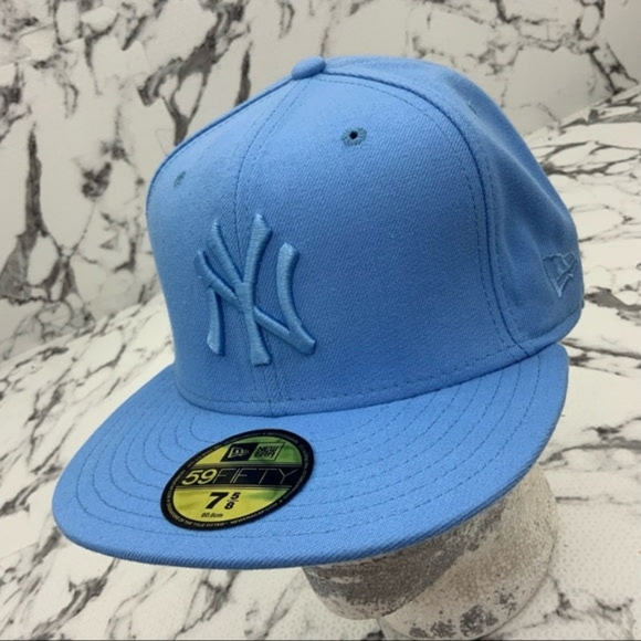 Men's New Era Cap Sky Blue NY Yankees 59FIFTY MLB NWT - Picture 1 of 6